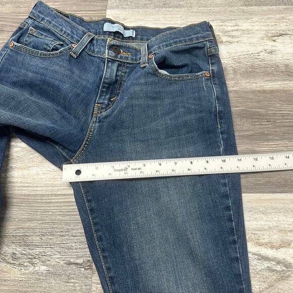 Levis 515 Faded Blue Womens 6 M Gold Studs Flap Pockets Mid Rise Bootcut Jeans - Picture 12 of 13